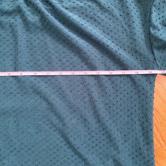 Madewell Texture & Thread Clipdot Forest Green Ruffle Top - Picture 5 of 7